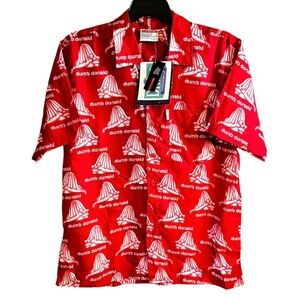 NWT Vintage FUBU Platinum X Fat Albert Dumb Donald All Over Print Shirt Sz M